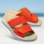 Chaussure confort Helvesko : BONNIE, orange (cuir velours)