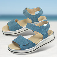 Chaussures de confort Helvesko : modle Lexie, coloris jean