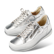 Chaussures de confort Helvesko : modle Lina, blanc/argent