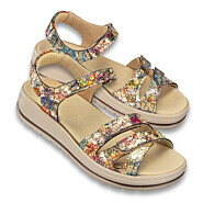 Chaussures de confort Helvesko : mod�le Bezi, coloris or multi