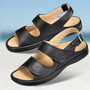 Chaussures de confort Helvesko : modle Cesar, noir