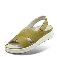 Chaussure confort Helvesko : HYDRA, olive (cuir velours)