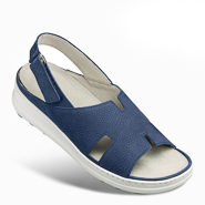 Chaussure confort Helvesko : HYDRA, bleu (cuir nubuck)