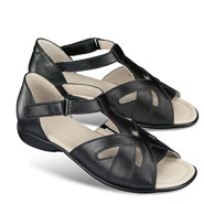 Chaussures de confort Helvesko : modèle Olivia, noir