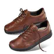 Chaussures de confort Helvesko : modle Noja, marron fonc
