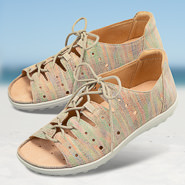Chaussures de confort Helvesko : modle Vadera, beige multi