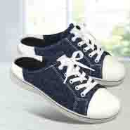 Chaussures de confort Helvesko : modle Loca, bleu