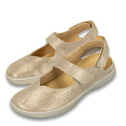 Chaussures de confort Helvesko : mod�le Ani, coloris or/beige