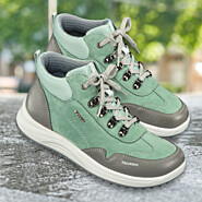 Chaussures de confort Helvesko : mod�le Leeds Tex, menthe/gris