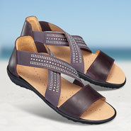 Chaussures de confort Helvesko : modle Ilona, aubergine