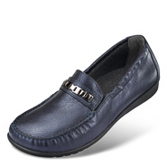 Chaussure confort Helvesko : DORIT, bleu métallisé