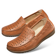 Chaussure confort Helvesko : ALBERTA, marron (cuir nappa)