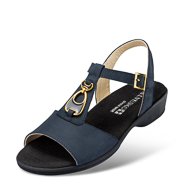 Chaussure confort Helvesko : WALA, bleu fonc (cuir nubuck)