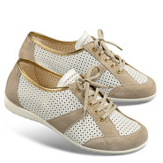 Chaussure confort Helvesko : CHARLENE, beige/blanc