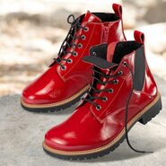 Chaussures de confort Helvesko : mod�le Janelle, rouge