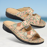 Chaussures de confort LadySko : modle Gerda, beige multi