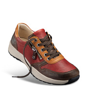 Chaussures de confort Helvesko : modle Nizza, rouge/marron