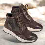 Chaussures de confort Helvesko : modle Andora, marron fonc