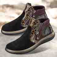 Chaussures de confort Helvesko : modle Pariza, noir/marron