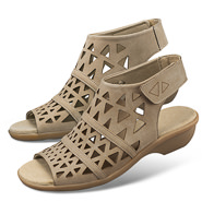 Chaussure confort LadySko : PASCALE, beige (cuir nubuck)