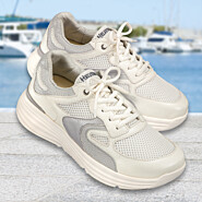 Chaussures de confort Helvesko : mod�le New Step, blanc/gris