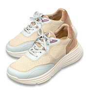 Chaussures de confort Helvesko : mod�le Soft Air, beige/bleu