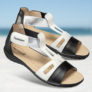 Chaussure confort Helvesko : ZEA, noir/blanc