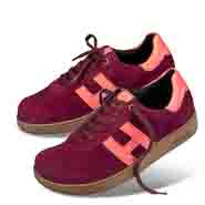 Chaussures de confort Helvesko : modle Newport, lie-de-vin