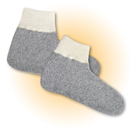 Chaussons en angora mlang gris