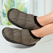 Chaussons-duvet olive