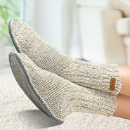 Chaussons tricot & feutre