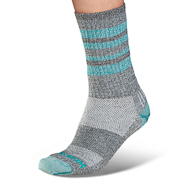 Chaussettes de randonne anti-ampoules gris/aqua